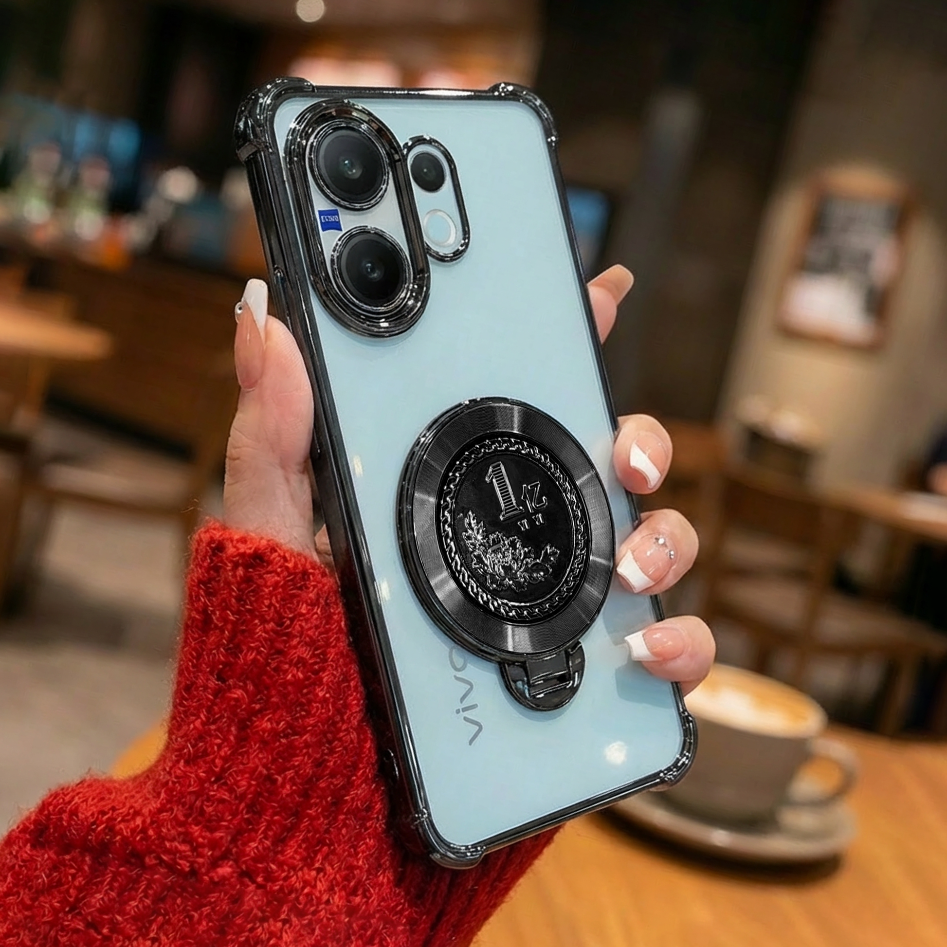 Vivo V60 5G Premium Billion Wheel Rotating Shockproof Airbags Case