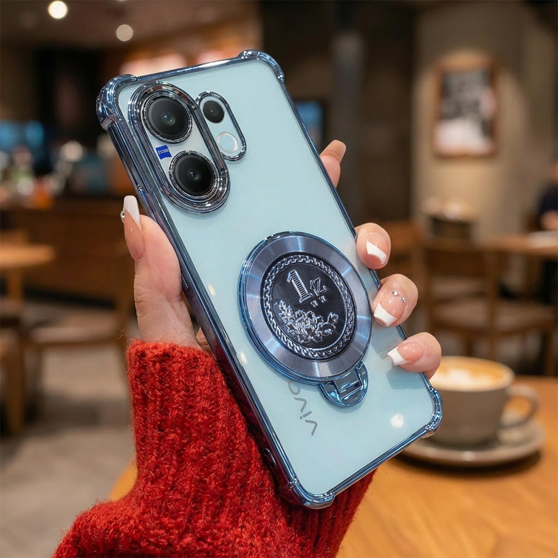 Vivo V60 5G Premium Billion Wheel Rotating Shockproof Airbags Case