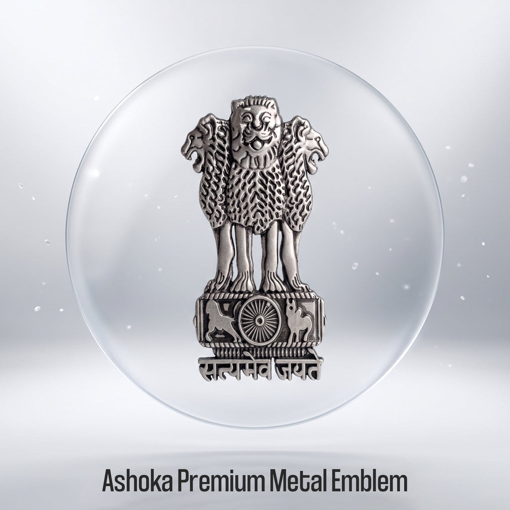 Motorola G96 5G Compatible Satyamev Jayate 3D Metal Emblem Sticker