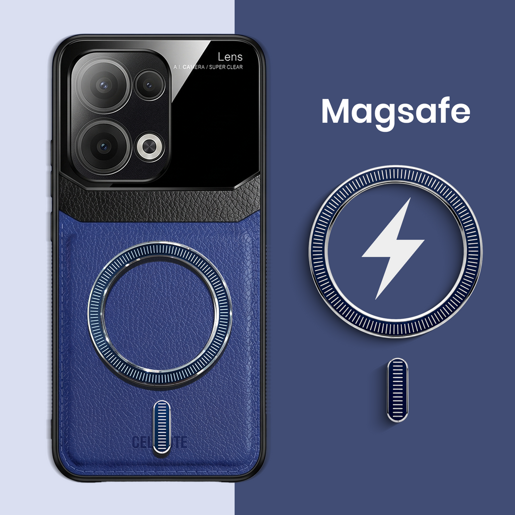 Oppo Reno 13 5G Premium Magsafe Magnetic Leather Lens Protective Case