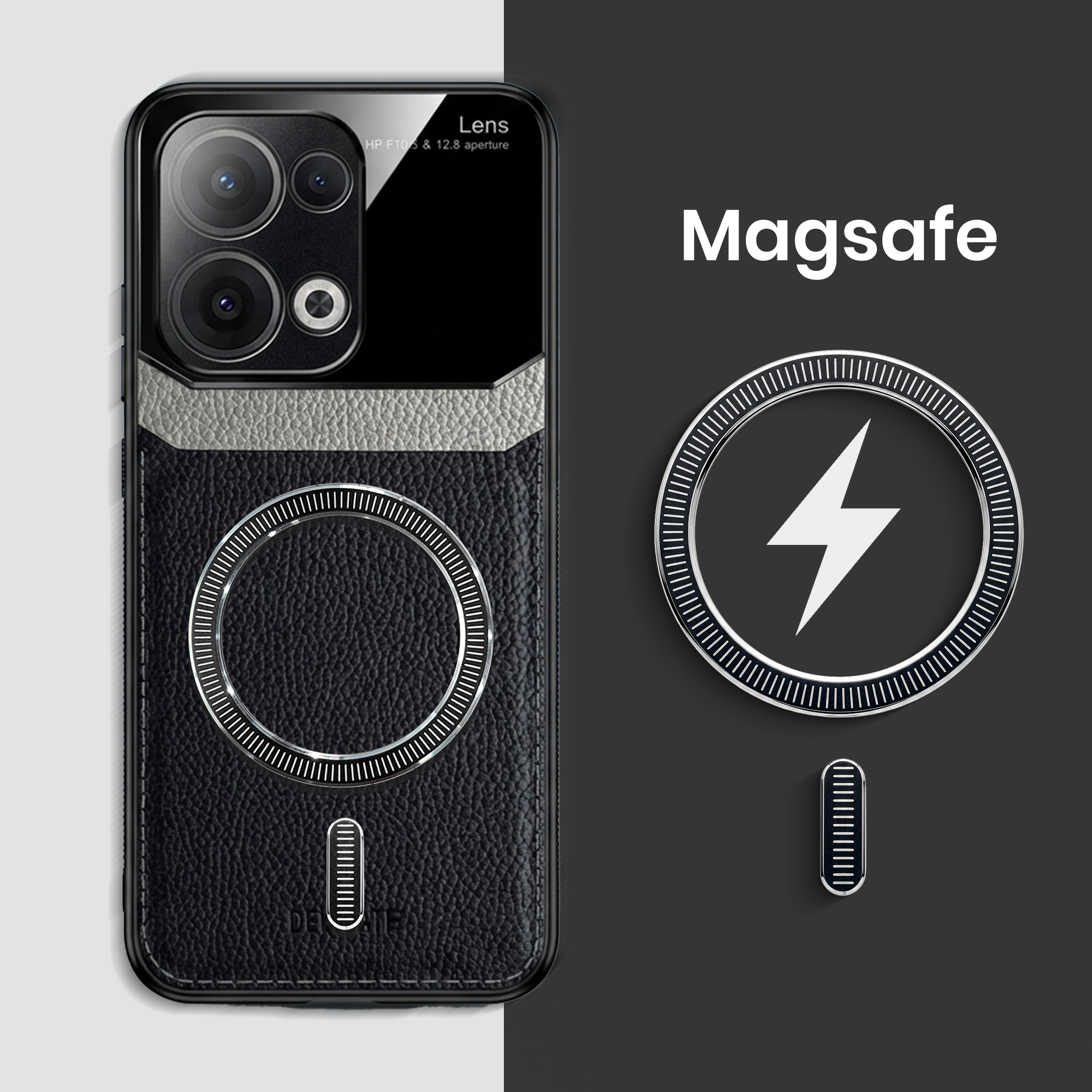 Oppo Reno 13 5G Premium Magsafe Magnetic Leather Lens Protective Case